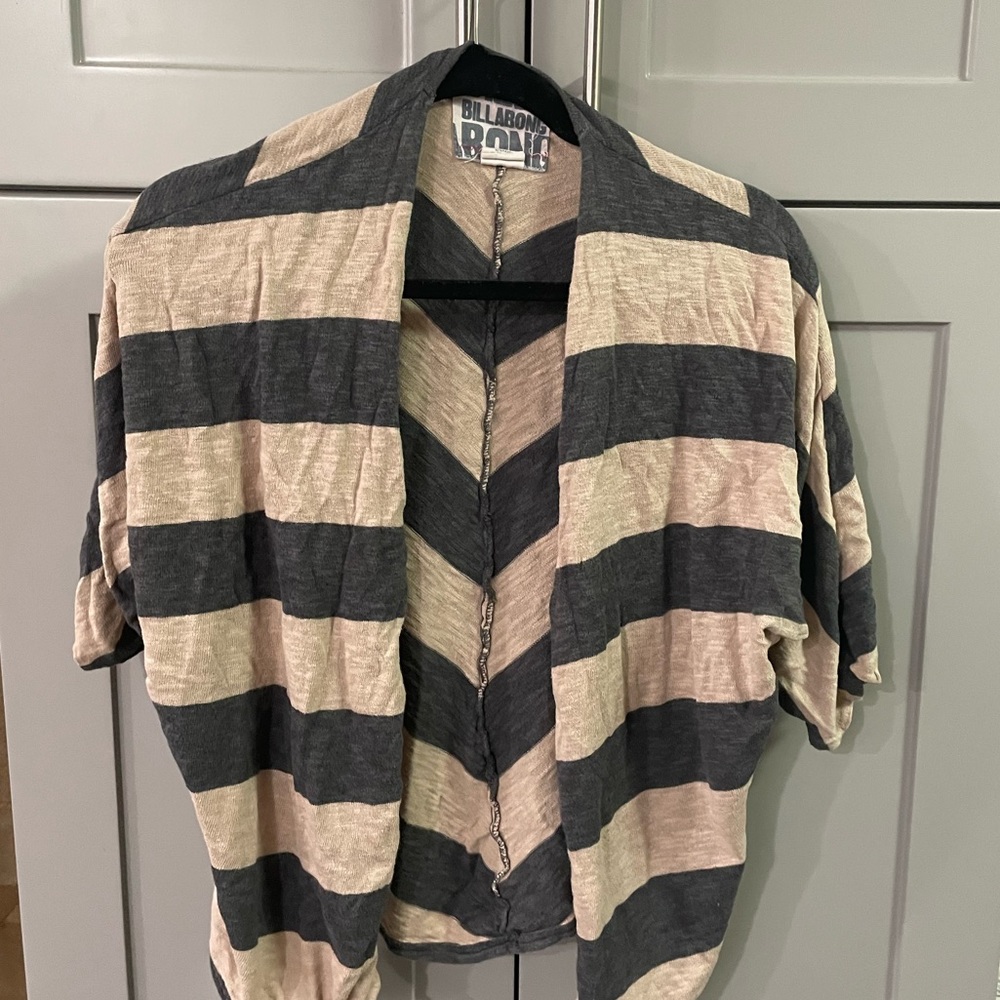 Striped billabong cardigan